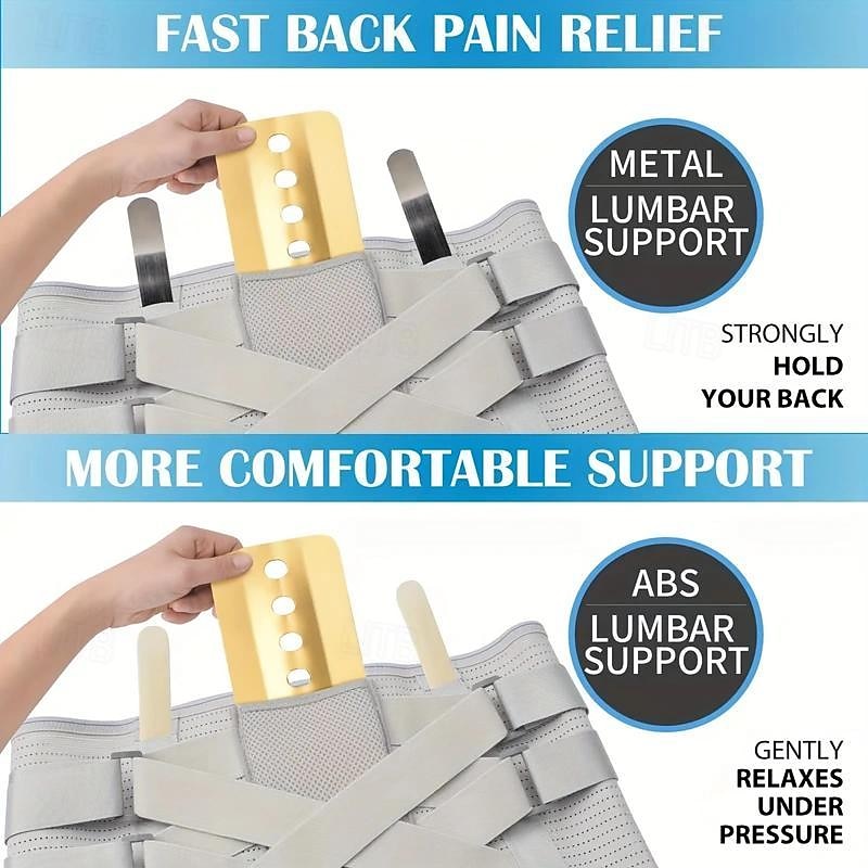 Back Brace For Lower Back - Back Support Belt For Women & Men For Herniated Disc, Sciatica, Removable Stays For Lower Back Support With 2 Different Hardness Sets4
