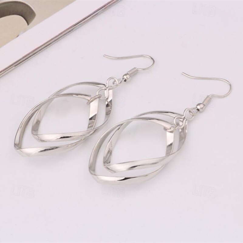 1 Pair Drop Earrings For Women's Party Evening Gift Date Alloy Fancy Fashion3