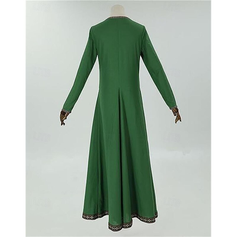 Medieval Renaissance Cocktail Dress Masquerade Prom Dress Ranger Elven Fancy Dress Women's Celtic Viking Fantasy Halloween Carnival Masquerade Party / Evening Festival Adults' Dress3