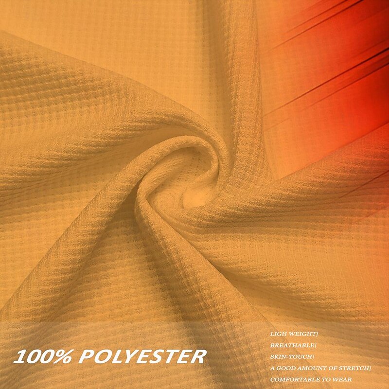 Men's Striped Golf Shirt Short Sleeve Polo Shirts Collared Shirts Casual Vacation Wear Formal Wear Festival Wear Buttons 3D Print Summer Spring Yellow Orange3