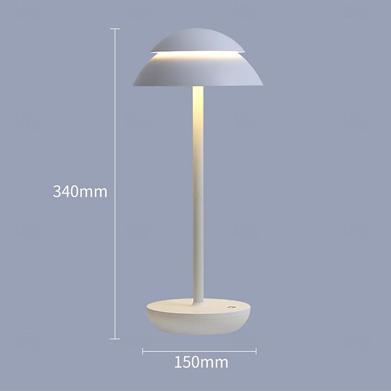 Cordless Metal Table Lamp Touch Sensor Control LED Table Lamp Desk Light,3 Color Stepless Dimmable Battery Powered Lamp,Night Light for Kids Nursery, Bedroom, Desk and Cafe4