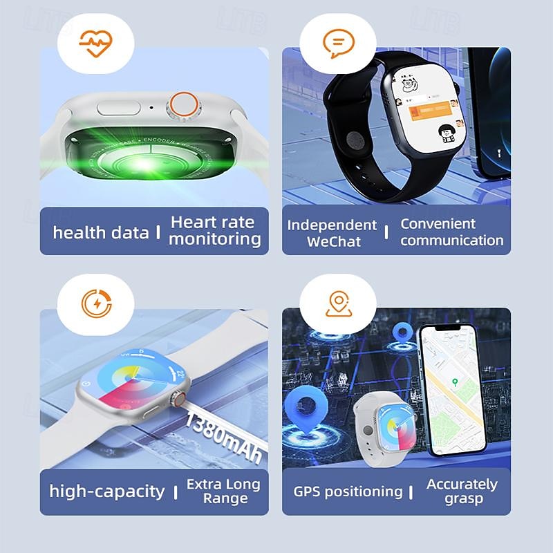 iMosi S9 Smart Watch 2.06 inch 4G LTE Cellular Smartwatch Phone 4G Pedometer Call Reminder Heart Rate Monitor Women Men GPS Hands-Free Calls Waterproof IP 67 41mm Watch Case4