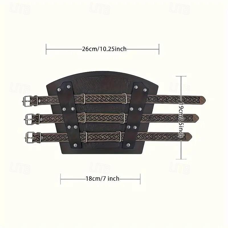 Punk & Gothic Medieval Steampunk Outfits Warrior Viking Fancy Dress Men's Women's Unisex Viking Halloween Carnival Masquerade Performance Party LARP Adults' Shoulder Armor All Seasons4