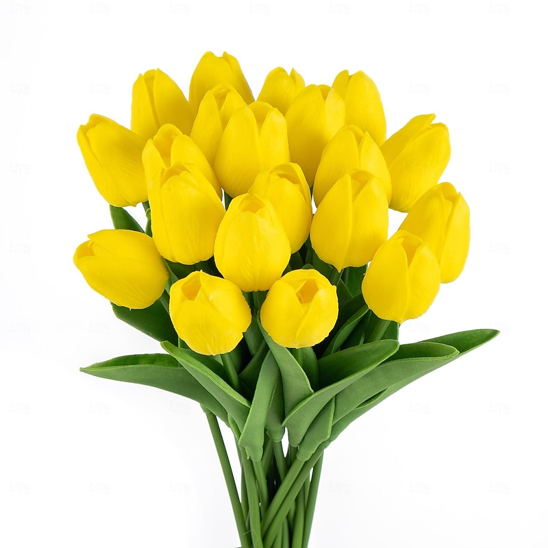 10pcs Lifelike PU Tulip Artificial Flowers: Perfect for Home Decor, Wedding Decorations, and Events - Realistic Feel Tulips for Added Elegance4