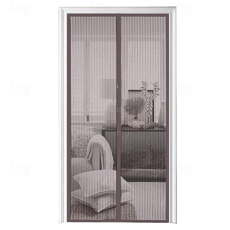 Screen Door Mesh Screen Door Simple Beautiful Screen Window Door Hands Free Magnetic Door Screen Automatic Closing Summer Curtain Net4