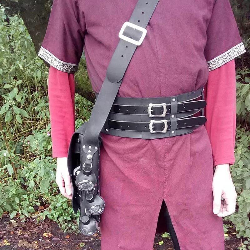 Retro Vintage Medieval Renaissance Cross Body Bag Viking Ranger Elven Fancy Dress Men's Women's Viking Fantasy Halloween Carnival Masquerade LARP Adults Bag4
