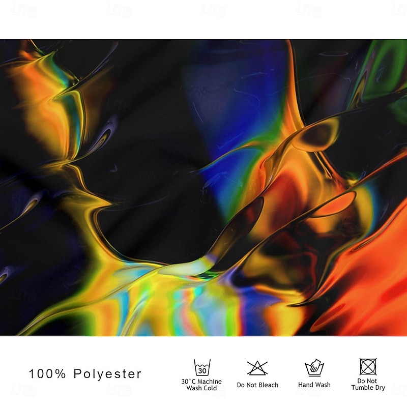 Men's Graphic Zip Polo Shirts Golf Shirt Short Sleeve Polo Shirts Collared Shirts Vacation Wear Rave Wear Party Outfits 3D Print Quarter Zip Polo Summer Spring Blue Orange3