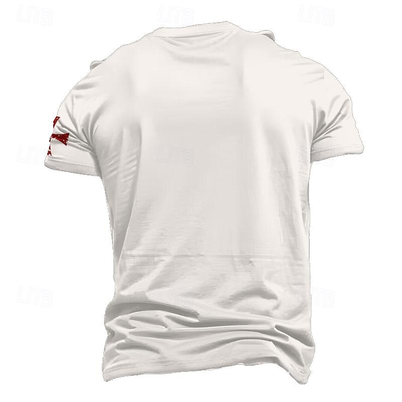 Knights Templar St George Men's Vintage 3D Print T shirt Tee Henley Shirt Casual Daily T shirt White  Short Sleeve Henley Shirt Summer Clothing Apparel S M L XL XXL 3XL2