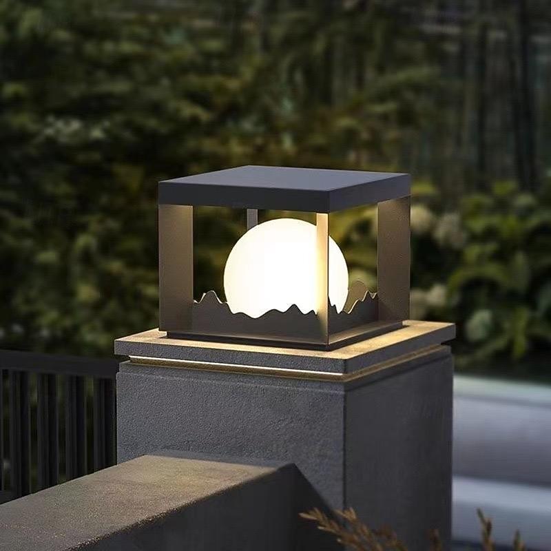 Outdoor Post Light IP65 Waterproof Pillar Post Lantern 30/40cm Luxury Post Lantern with Pillar Mount Base, Modern European PC Post Lighting, Outdoor LED Column Lights for Garden Yard3