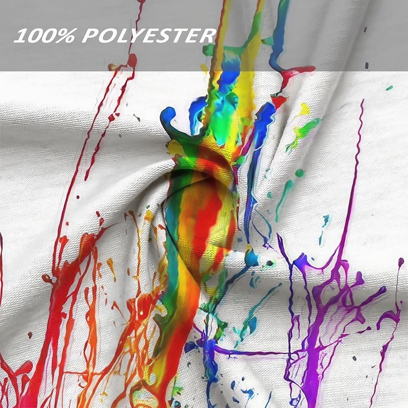 Men's Splash Ink Tank Top Vest Top Sleeveless T Shirt for Men Sleeveless T shirt 3D Print Crew Neck Shirt Sports Fashion Daily Sports Outdoor Casual Gym White Blue Summer Spring Clothing Apparel S M3