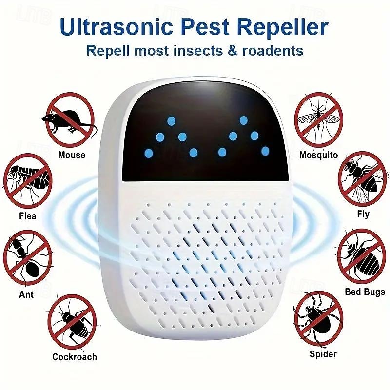High-Power Acoustic Pulse Ultrasonic Mouse & Mosquito Repeller – Indoor Insect Deterrent Device for Home Protection