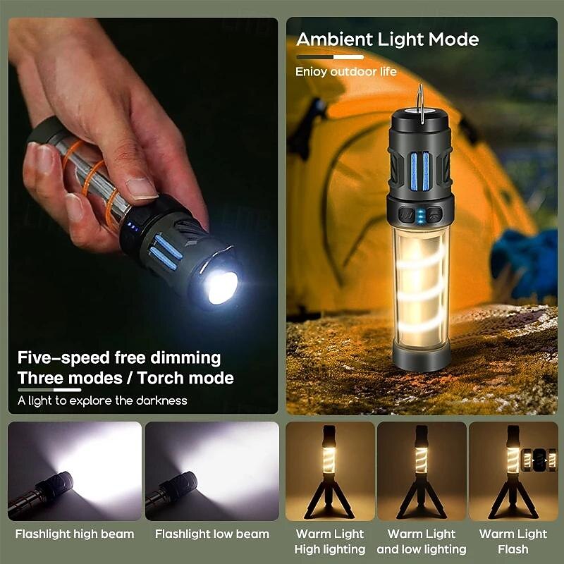 Portable Mosquito Repeller with Camping Light – Rechargeable Magnetic Mosquito Repellent Lamp for Fishing, Hiking, and Tents2