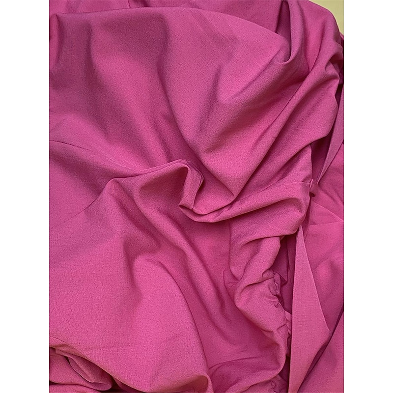 Women's Normal Jumpsuit Streetwear Solid Color Short Sleeve Crew Neck High Waist Street Daily Regular Fit Yellow Fuchsia Green Summer3