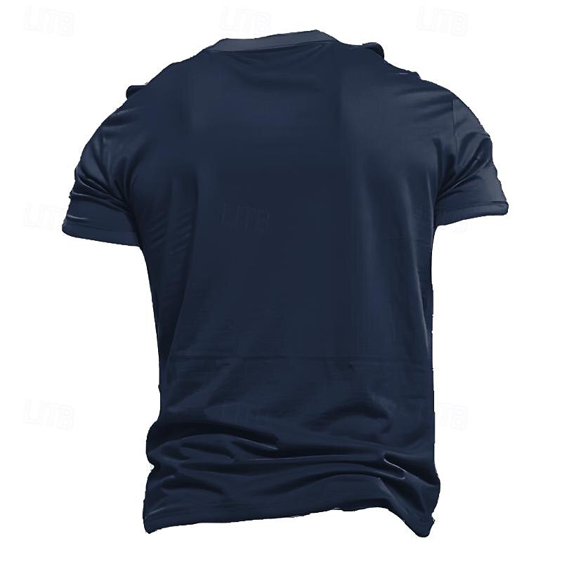 Men's Word T Shirt Short Sleeve T shirt 3D Print Crew Neck Shirt Daily Daily Holiday Dark Blue Summer Spring Clothing Apparel S M L XL XXL XXXL3