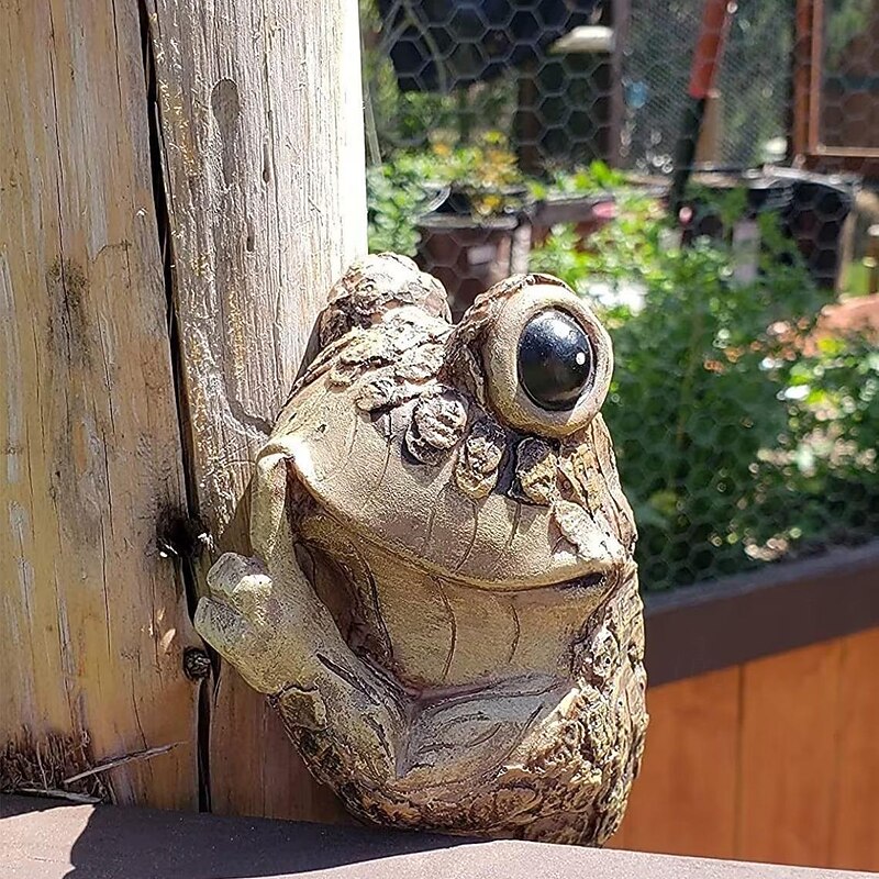 Tree Sculpture Adorable Frog Tree peeker Yard Decoration Garden peeker Tree Hugger Outdoor Statues Sloth Hug Decorations Garden4