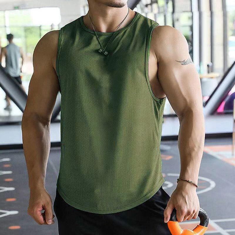 Men's Tank Top Vest Top Undershirt Sleeveless Shirt Sleeveless Round Spring & Summer Plain Fashion Designer Basic Vacation Street Going out Black White Navy Blue Top Tee for Men4