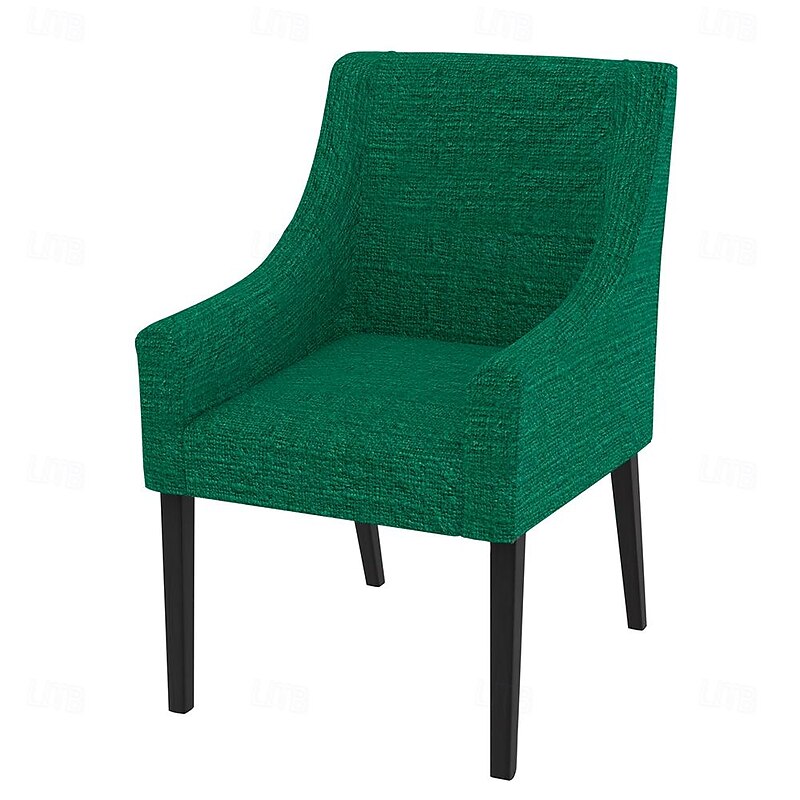 Linen Cotton Chair Cover with Armrests Solid Color Quilted Slipcovers SAKcover LITB PRIME cover 19