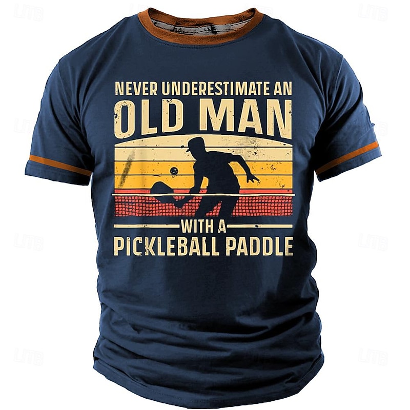 Men's Graphic Old Man T Shirt Short Sleeve T shirt 3D Print Crew Neck Shirt Retro Vintage Casual Street Style Sports Outdoor Holiday Going out Black Blue Green Spring & Summer Clothing Apparel S M L