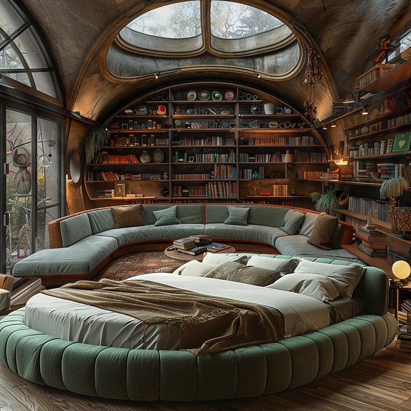 Dream House Bookself Hanging Tapestry Wall Art Large Tapestry Mural Decor Photograph Backdrop Blanket Curtain Home Bedroom Living Room Decoration2