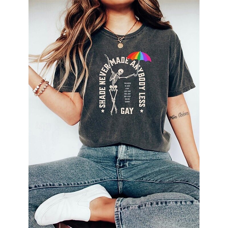 LGBT LGBTQ T-shirt Pride Shirts Shade Never Made Anybody Less Gay Lesbian For Women's Girls' Kid's Adults' Hot Stamping Pride Parade Pride Month2