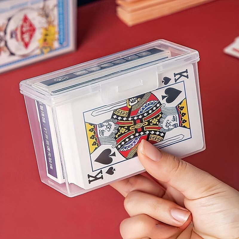 Transparent Plastic Card Storage Box: Ideal Organizer for Game Cards, ID Cards, Playing Cards, Business Cards, and More2