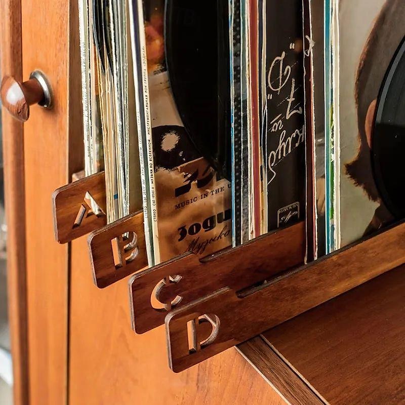 Vinyl Record Dividers, Alphabetical Vinyl Record Storage Dividers A-Z, 26 Record Rack Organization Guides, Album Box Collection Bins for Music Lovers4