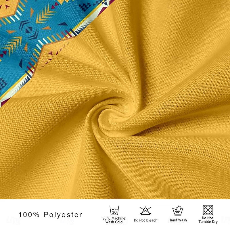 Men's Shirt Western Shirt Cowboy Shirt Long Sleeve Vintage Western Style Outdoor Street Casual Daily Fall & Winter Turndown Buttons Print Yellow3