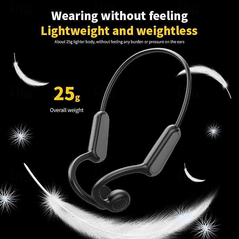B8 bone conduction bluetooth headset not in-ear wireless sports fitness binaural hanging ear type waterproof and sweatproof2