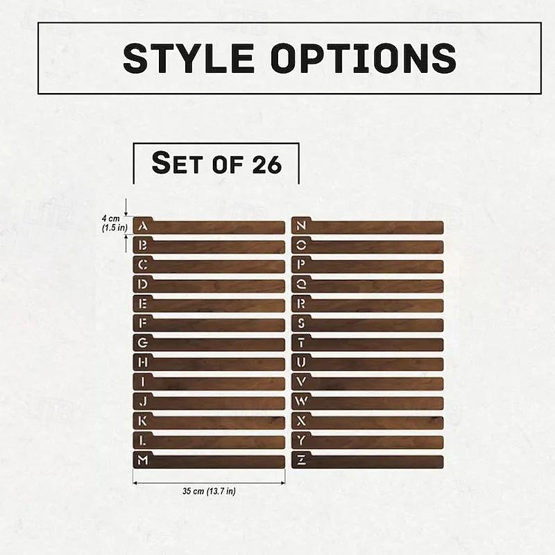 Vinyl Record Dividers, Alphabetical Vinyl Record Storage Dividers A-Z, 26 Record Rack Organization Guides, Album Box Collection Bins for Music Lovers3