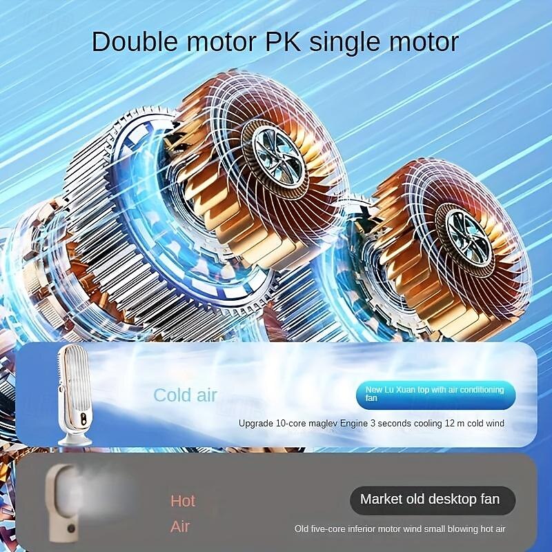 2-in-1 Mini Fan with Humidifier – USB Rechargeable Handheld Spray Fan for Travel, Car, and Temporary Cooling3