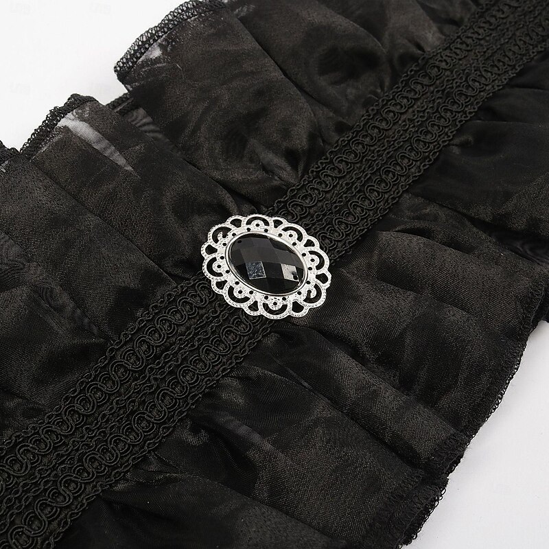 Retro Vintage Medieval Steampunk Cosplay Costume Gentleman Solid Colored Fancy Dress Men's Halloween Carnival Masquerade Halloween Carnival of Venice Adults' Collar2