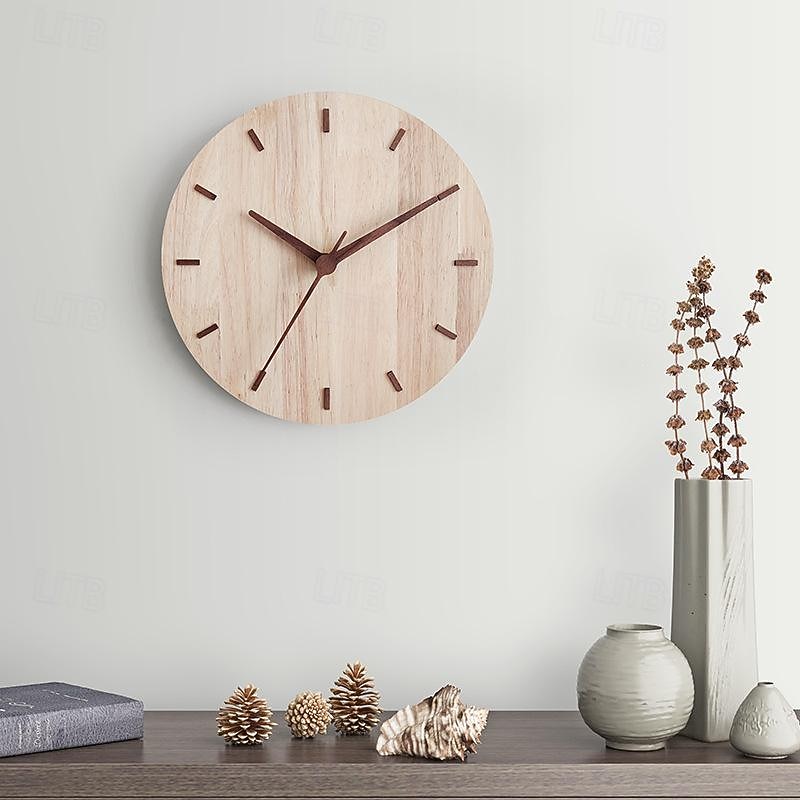 Wood Wall Clock Modern Kitchen Creative Wall Watch Wall Clock Room Wall Decor Home Living Room Decoration 30 CM3