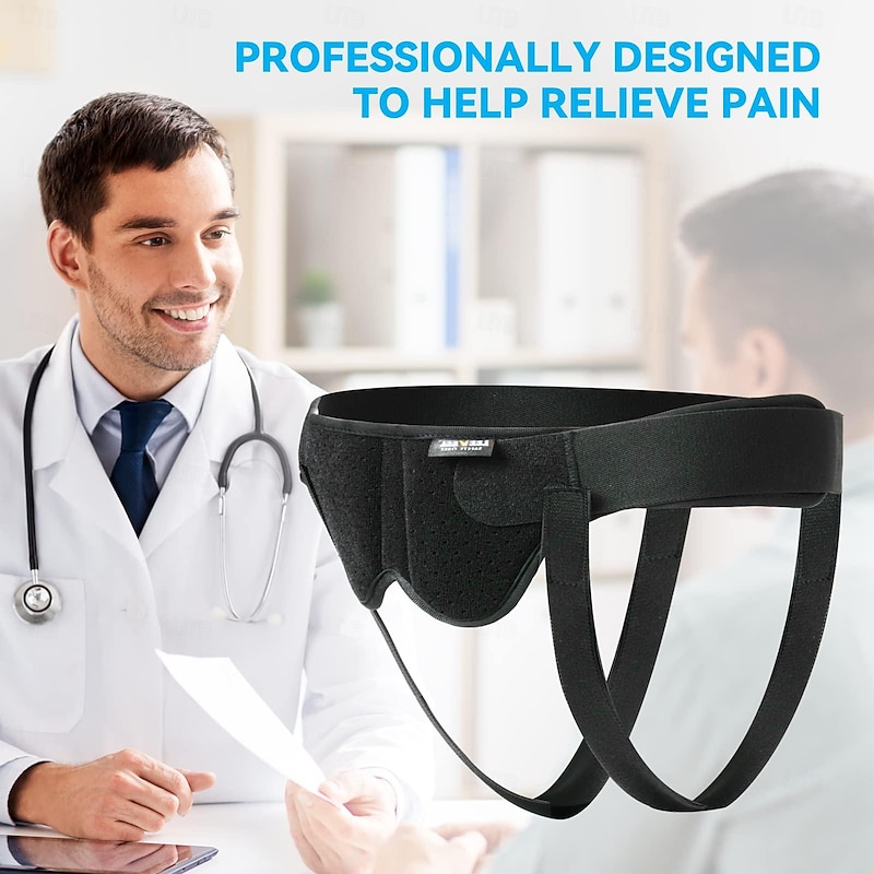 Hernia Belts for Men,Medical Hernia Guard Inguinal Truss for Single/Double,Sports Hernia Adjustable Waist Strap with 2 Removable Compression Pads3