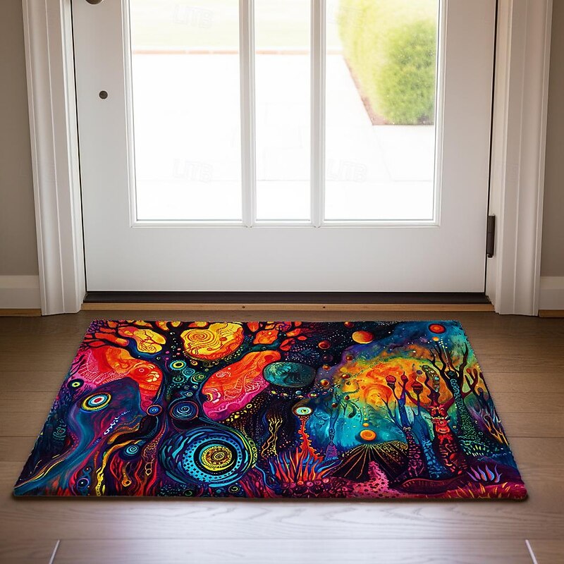 Trippy Psychedelic Monster Doormat Non-Slip Oil Proof Rug Indoor Outdoor Mat Bedroom Decor Bathroom Mat Entrance Rug Door Mat4