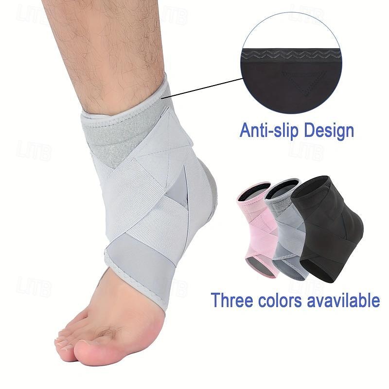 1pc Adjustable Ankle Brace Support For Men & Women, Best Ankle Compression Sleeve For Sprained Ankle, Achilles Tendonitis, Perfect For Sports & Recovery