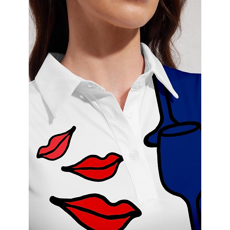 Women's Golf Polo Shirt Red Sleeveless Top Ladies Golf Attire Clothes Outfits Wear Apparel3