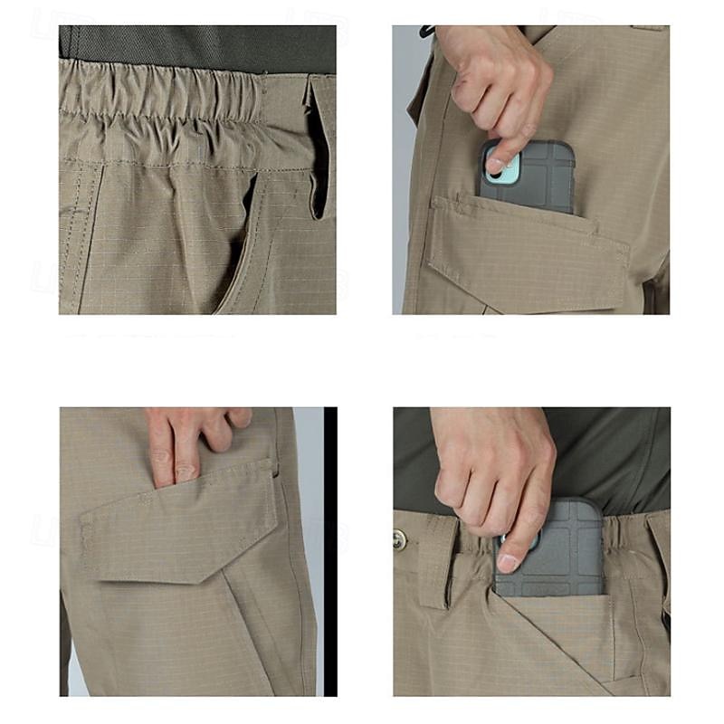 Men's Cargo Pants Combat Trousers Tactical Pants Trousers Pocket Plain Comfort Breathable Outdoor Daily Going out Fashion Casual Black Green3