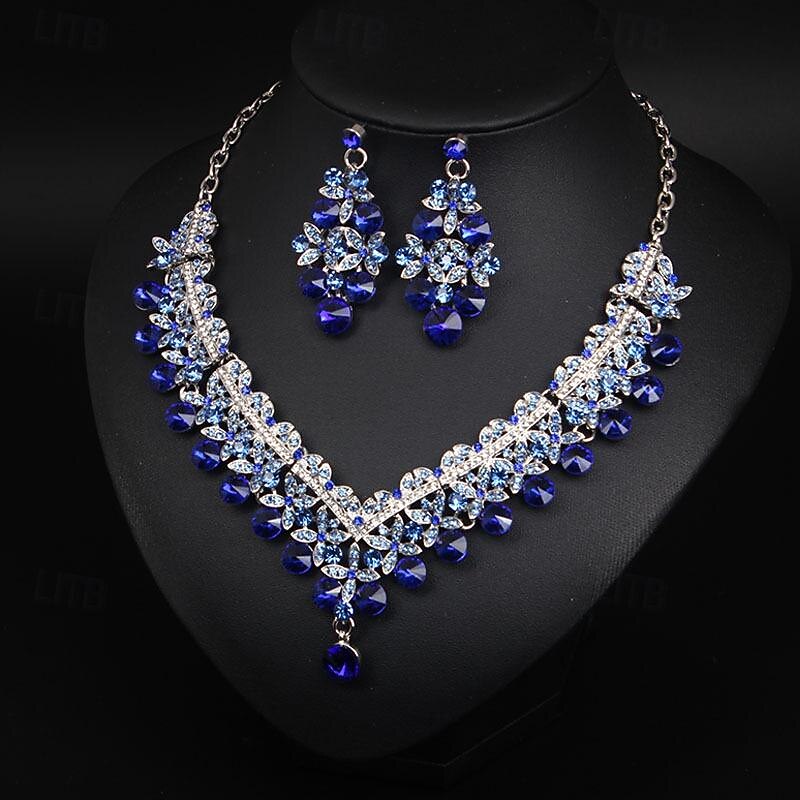 Jewelry Set 3pcs Alloy Earrings Necklace Women's Elegant Vintage Fashion Geometrical Geometric Jewelry Set For Wedding Party Anniversary2