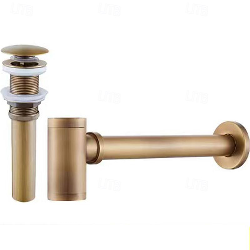 Faucet accessory - Superior Quality Pop-up Water Drain With Overflow Contemporary Copper Electroplated2