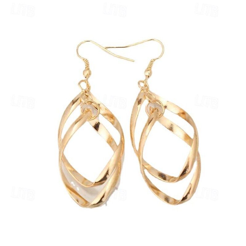 1 Pair Drop Earrings For Women's Party Evening Gift Date Alloy Fancy Fashion2