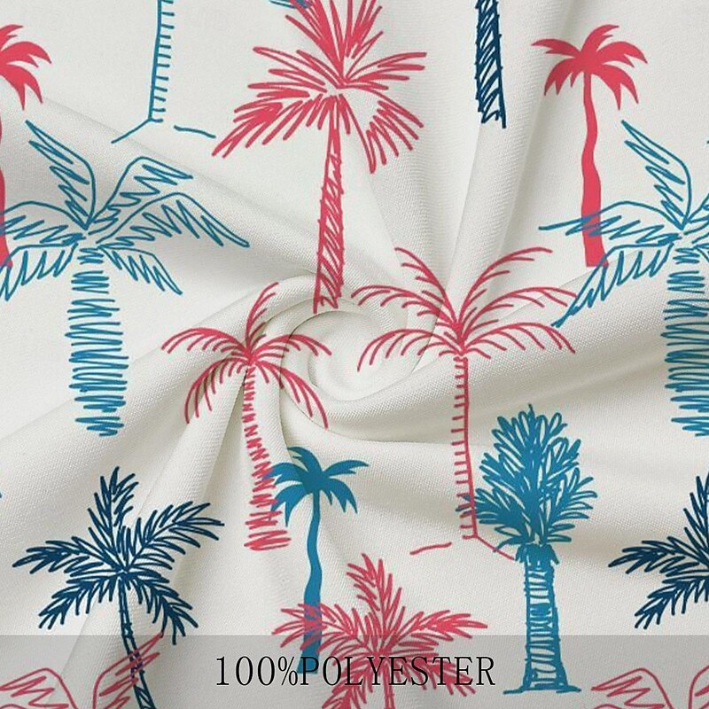 Kentucky Derby Men's Hawaiian Polo Shirts Golf Shirt Short Sleeve Polo Shirts Collared Shirts Beach Wear Vacation Wear Tropical Wear Party Outfits 3D Print Buttons Spring & Summer White Yellow Red3