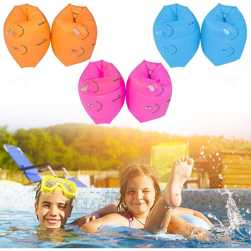 Kids Children Adult Swimming Arm Float RingsPVC Inflatable Swim Arm Bands Sleeves for Swimming3