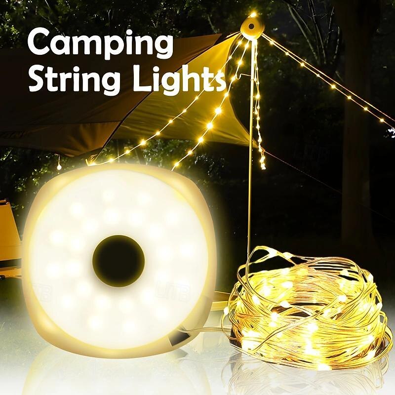 Rechargeable LED Camping Lamp Strip String Lights Atmosphere  Waterproof Recyclable Light Belt Outdoor Garden Decoration Lamp for Tent Room2