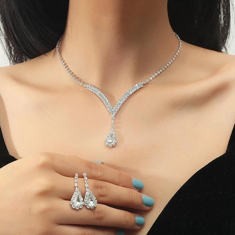 Bridal Jewelry Sets For Women's Wedding Party Evening Alloy Fancy