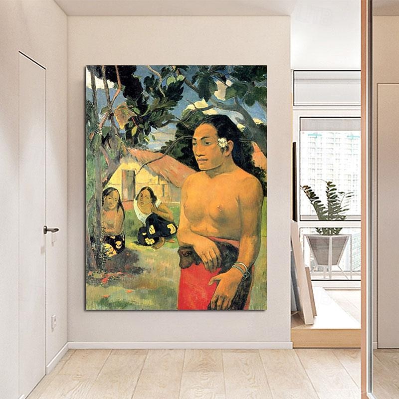 Paul Gauguin oil painting Handmade Hand Painted Oil Painting Wall Famous Abstract Paul Gauguin Vintage Nude Portrait Painting Home Decoration Decor Rolled Canvas No Frame Unstretched2