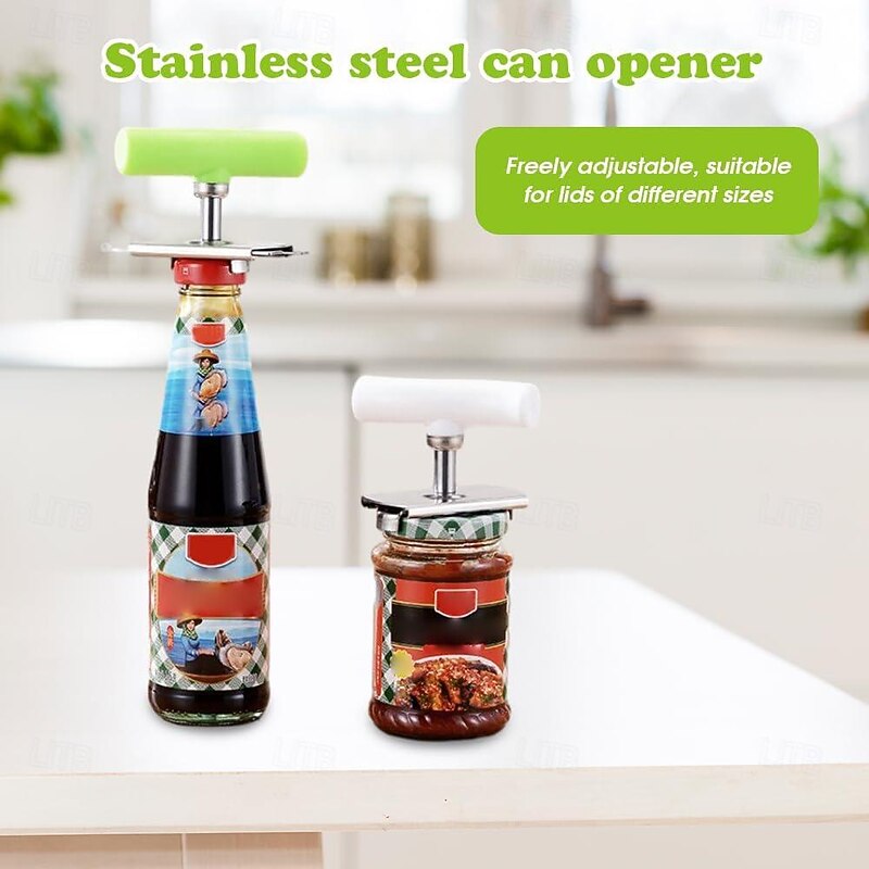 Adjustable Stainless Steel Jar Opener: Easy on Arthritic Joints, Quick Bottle Opening for Seniors, Tin Lid Opener4