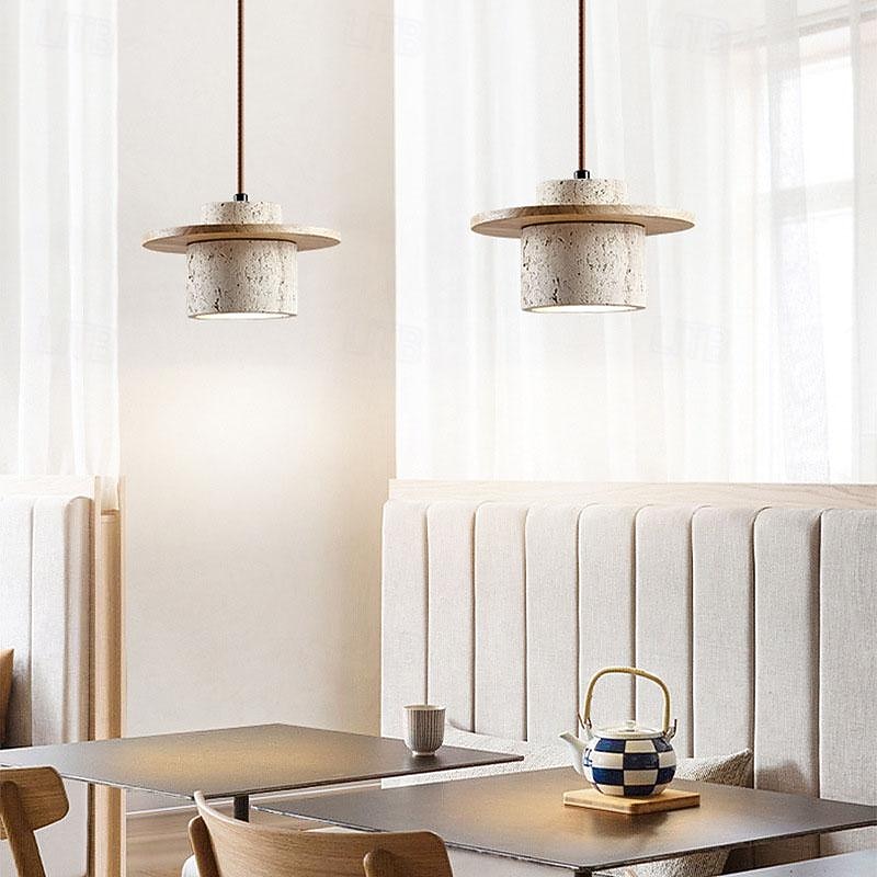 Natural Stone Shade Pendant Light Japanese Wabi Sabi Hanging Lamp with E27 Base Bedside Restaurant Kitchen Aisle Bar Club Suspension Lamp2