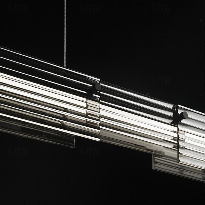 LED Pendant Light 128 cm Island Lights Dimmable Line Design Metal Glass Minimalist Painted Finishes Dining Room Kitchen Lights 110-240V4