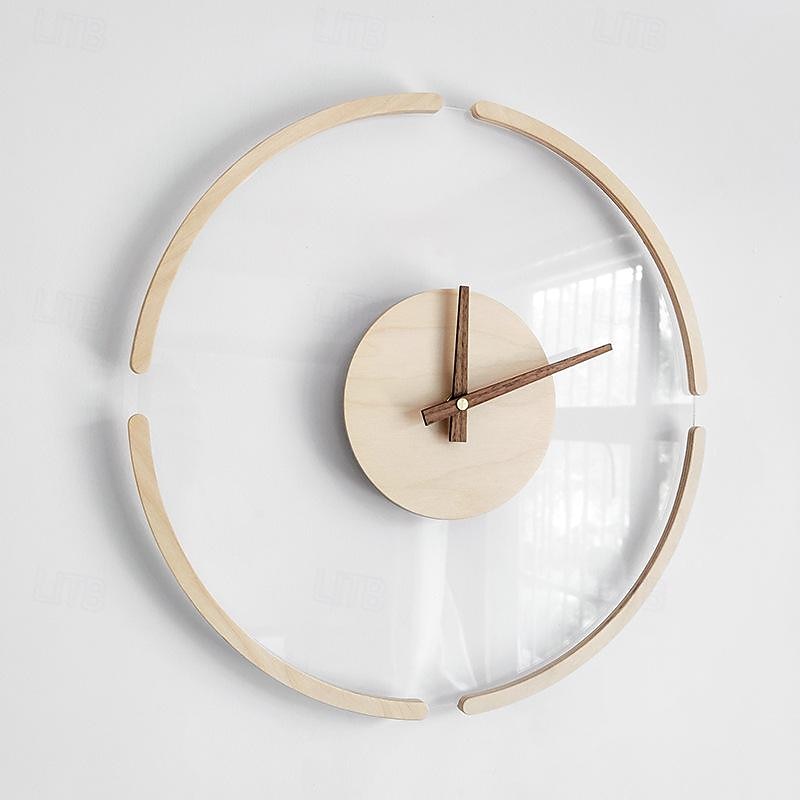 Wall Clocks Wall Large Wall Clocks Suspension Wall Clock Simple Wooden Hanging Clock Creative Silent Clock Decor Wall Decorative Home Decor 14 Inch3