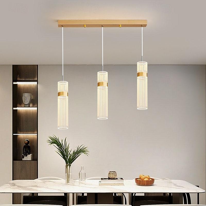 3-Light 5-Light 28 cm Single Design Island Design Pendant Light Acrylic Acrylic Electroplated Painted Finishes Modern Nordic Style 85-265V2